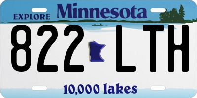 MN license plate 822LTH