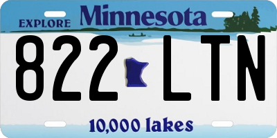 MN license plate 822LTN