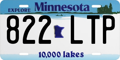 MN license plate 822LTP