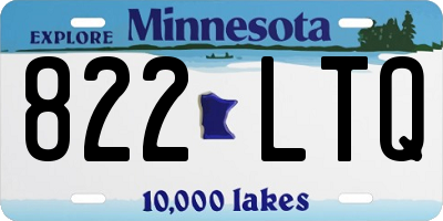 MN license plate 822LTQ