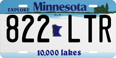 MN license plate 822LTR