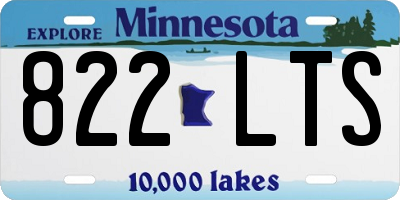 MN license plate 822LTS