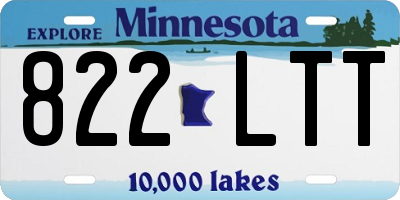 MN license plate 822LTT