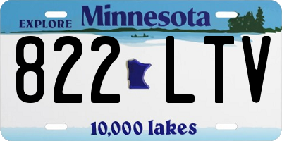 MN license plate 822LTV