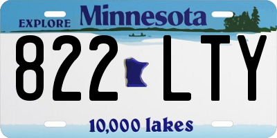 MN license plate 822LTY