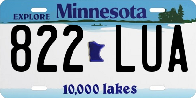 MN license plate 822LUA