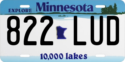 MN license plate 822LUD