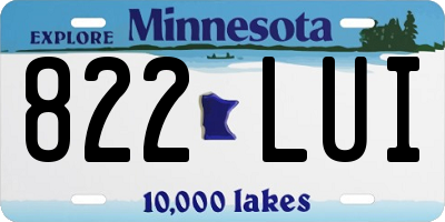 MN license plate 822LUI