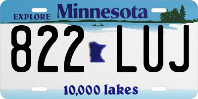 MN license plate 822LUJ