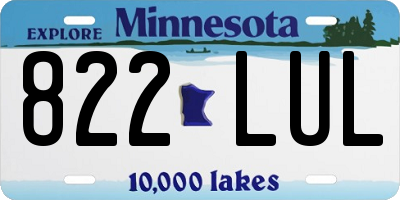 MN license plate 822LUL