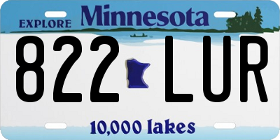 MN license plate 822LUR