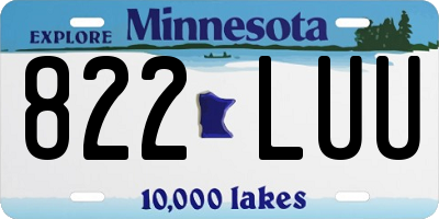 MN license plate 822LUU