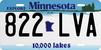 MN license plate 822LVA