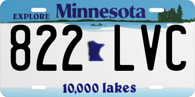 MN license plate 822LVC