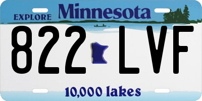 MN license plate 822LVF