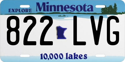 MN license plate 822LVG