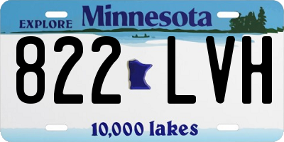 MN license plate 822LVH
