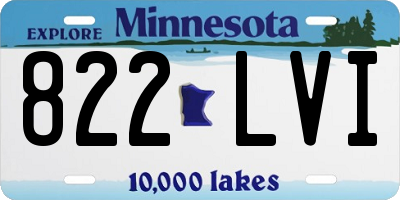 MN license plate 822LVI