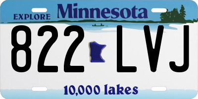 MN license plate 822LVJ