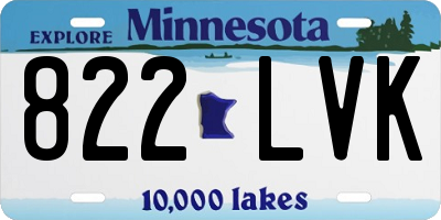 MN license plate 822LVK