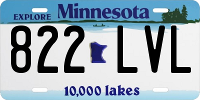 MN license plate 822LVL