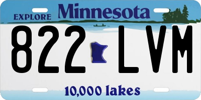 MN license plate 822LVM
