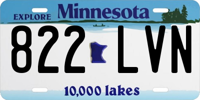 MN license plate 822LVN