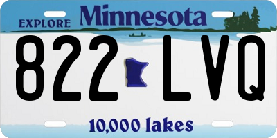 MN license plate 822LVQ