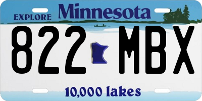 MN license plate 822MBX