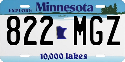 MN license plate 822MGZ