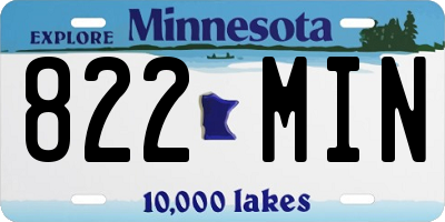 MN license plate 822MIN