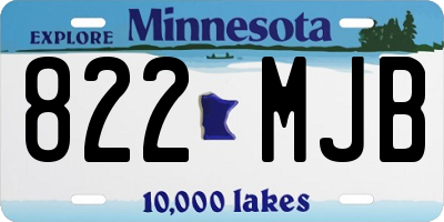 MN license plate 822MJB