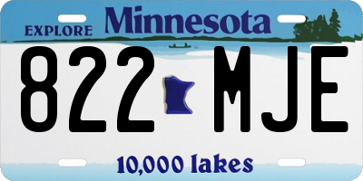 MN license plate 822MJE