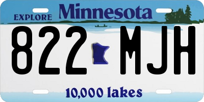 MN license plate 822MJH