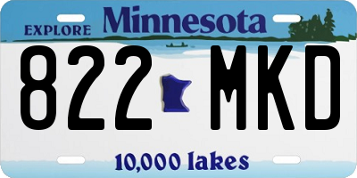 MN license plate 822MKD