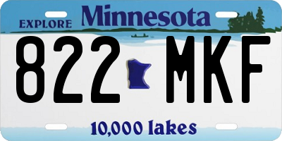 MN license plate 822MKF
