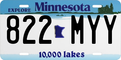 MN license plate 822MYY