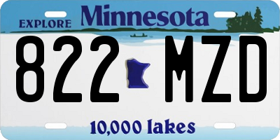 MN license plate 822MZD