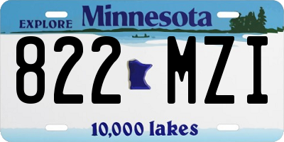 MN license plate 822MZI