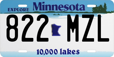 MN license plate 822MZL