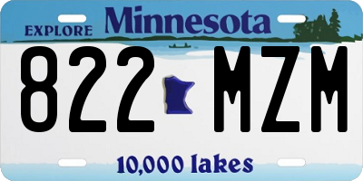MN license plate 822MZM