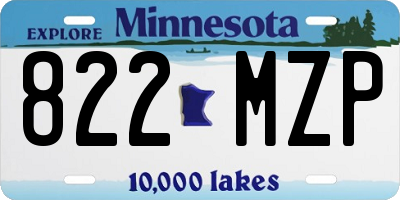 MN license plate 822MZP