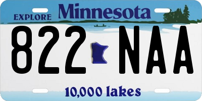 MN license plate 822NAA