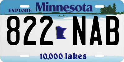MN license plate 822NAB