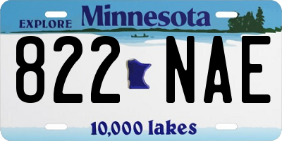 MN license plate 822NAE