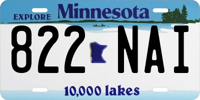 MN license plate 822NAI