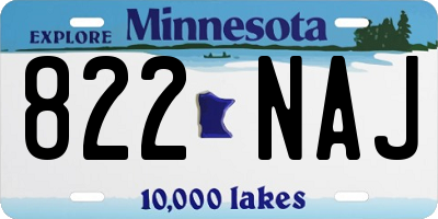 MN license plate 822NAJ