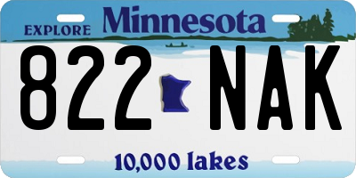 MN license plate 822NAK