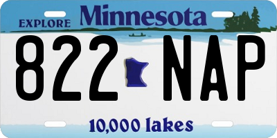 MN license plate 822NAP