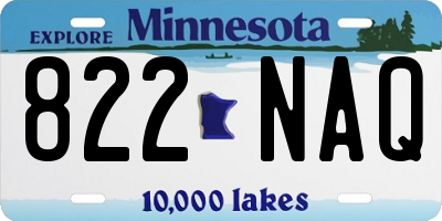 MN license plate 822NAQ